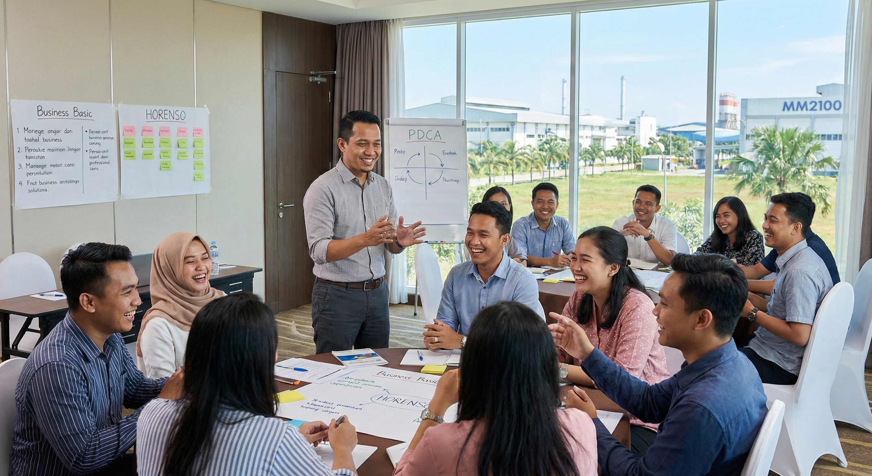 MM2100でのビジネス研修の様子